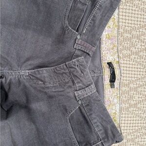Prana Charcoal Corduroy Pants with Floral Lining